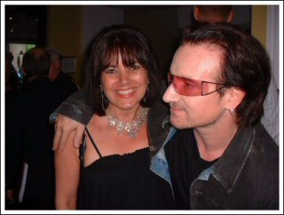 Laura Lian with Bono 