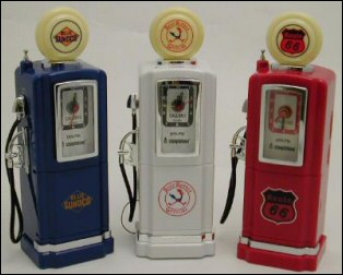 50s-Style Gas Pump Alarm Clock Radios